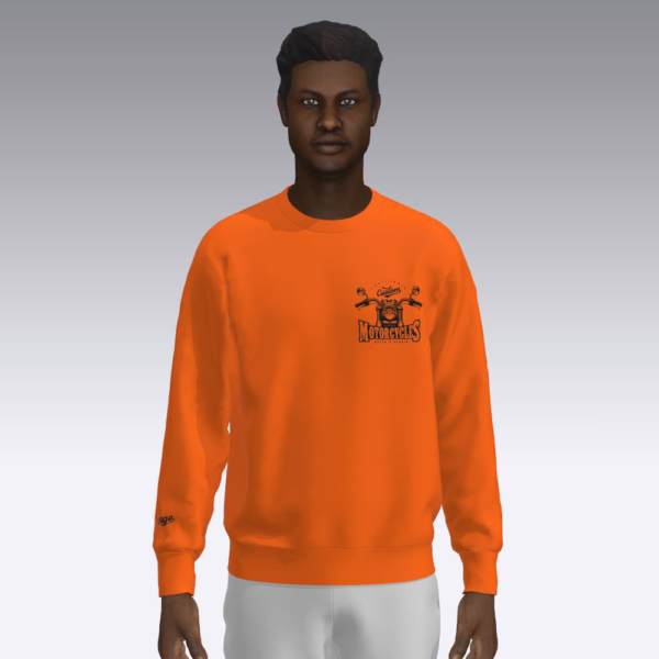 Orange Custom Sweatshirts with Brand Logo