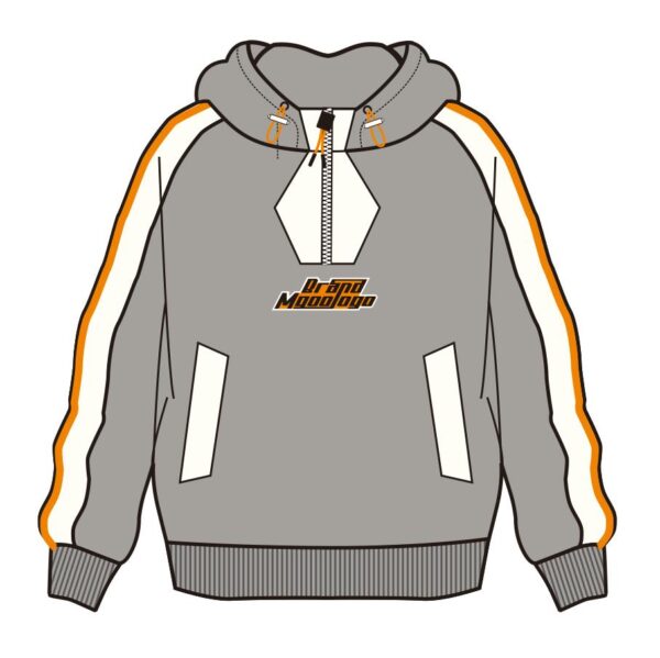 Front of Mens Gray custom hoodie, We Support You Since Design Services