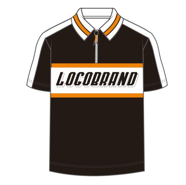 Yellow and Black MGOO Men Custom Zipper Polo Shirt with Your Brand Logo Printed