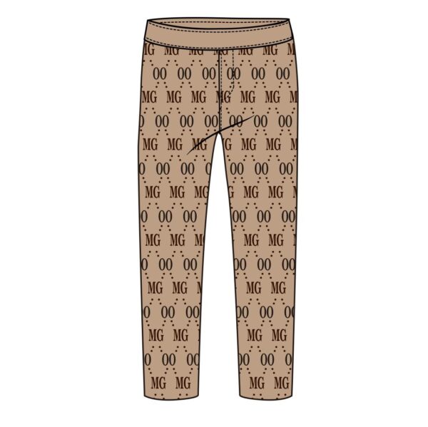 Custom Sleepwear Pajamas Pants with Black Dots in Brown