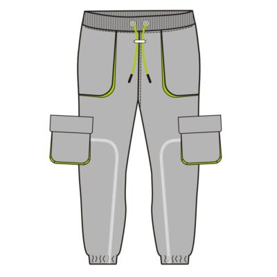 Front Side of Mens Custom Fashion Wholesale Sweatpants with Four Big Pockets