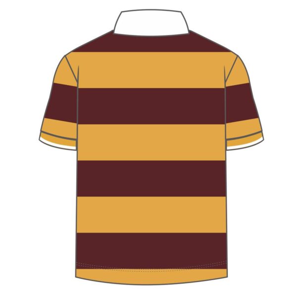 Back of Menswear Custom Short Sleeve Rugby Shirt with Your Brand Logo