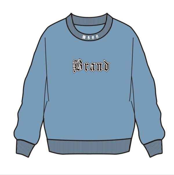Front of Blue Sweatshirts Mens Clothing