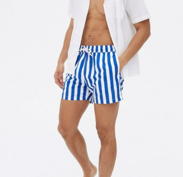 White stripe swim shorts