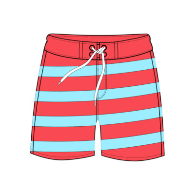 Clothing Design Front of Striped Shorts Mens