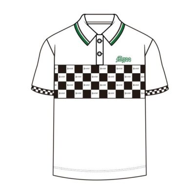 Front of White Mens Polo Shirts Custom Design