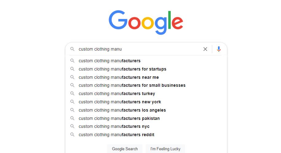 search on google