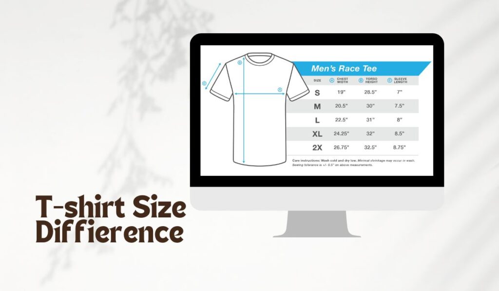 T-Shirt Size Diffierence