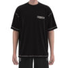 MDST008 Men'S Black Eye Streetwear Screen Printing Drop Shoulder T-Shirts