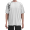 MDST010 Men'S White Letter Pattern Drop Shoulder T-Shirts