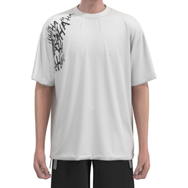 MDST010 Men'S White Letter Pattern Drop Shoulder T-Shirts