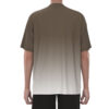 MDST0012 the back of Men'S Brown Gradient Fingerprint Print Drop Shoulder T-Shirts