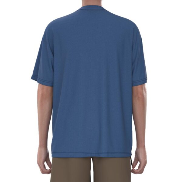 MDST0014 the back of Men'S Blue Animated Graffiti Trend Short Sleeve Drop Shoulder T-Shirts
