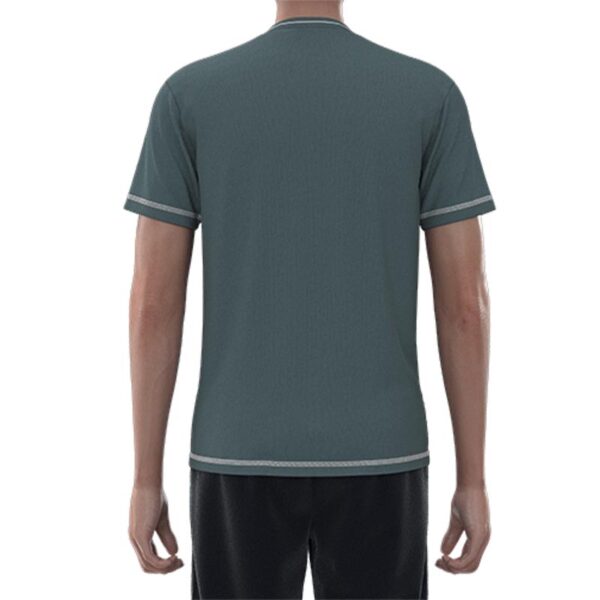 MMT004 the back of Men'S Dark Green Sports Style Short-Sleeved Basketball Print Muscle T-Shirts