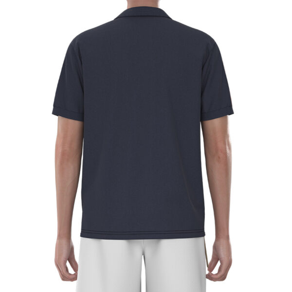MPLT001 the back of Men'S Dark Gray Sweatshirt Sleeve Badge Embroidery Polo T-Shirts