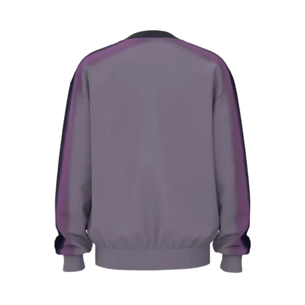 OS006 Men's Purple Gradient Print Oversized Fit Sweatshirt 2