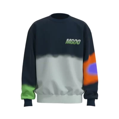 OS008 Men's Multicolor Gradient Custom Printed Sweatshirt Oversized Fit Sweatshirt